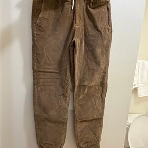 Flint and Tinder Corduroy Jogger Pants Brown Men's Size 33 Drawstring Pockets